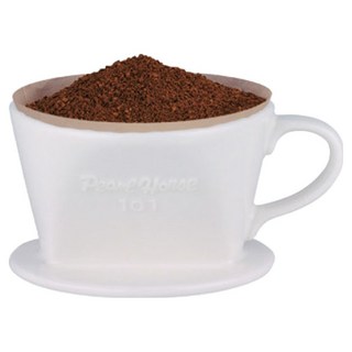 Pearl Horse 寶馬 滴漏式陶瓷咖啡濾器 1~2人用 JA-001-101-C 白色, 1個, 滴漏式咖啡濾器, 300ml