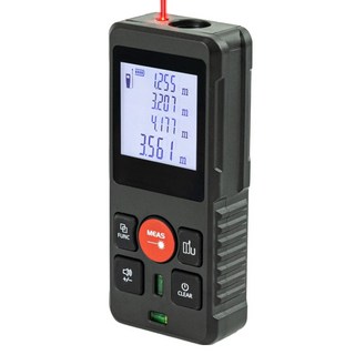 Luaz 攜帶式數位捲尺迷你測距儀 120m, 黑色, 1個