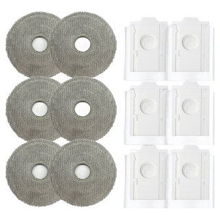 멋진공간 삼성 비스포크 Ai 스팀 제트봇 호환 먼지봉투 6p + 물걸레 6p 소모품 세트, 1세트