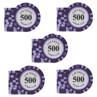 國際標準款拉斯維加斯500籌碼幣 50入組, 混色