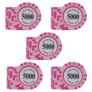 國際標準款拉斯維加斯5000籌碼幣, 50個, 混色