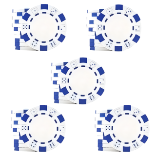 Dassadotcom 散裝彩色籌碼, 50個, 白色