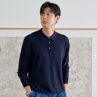 MANNERGRAM 男士翻領長袖針織衫