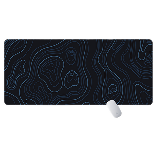 쇼핑닥터 게임용 사무용 마우스 장패드 1000 x 500 x 2 mm, 블랙블루라인, 1개