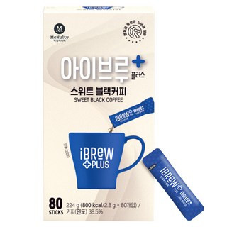 McNulty Coffee I-Brew Plus 香甜黑原豆即溶咖啡, 1個, 80入, 2.8g