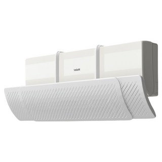 通勤倉庫 掛式長度可調冷氣擋風板 白色款式1 70cm, 1個, 單一商品