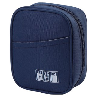 블루레이크 다용도 멀티 케이블 디지털 수납 파우치, 네이비, 1개