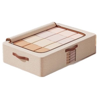 小麥購物 抽屜式床底儲物箱 30L L1440, 1個, 米白色