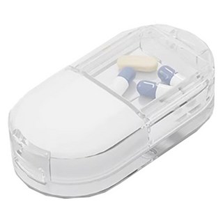 小麥購物 2合1切藥器 L1265, 1個, 透明白