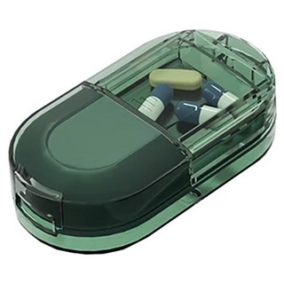 小麥購物 2合1切藥器 L1265, 1個, 透明綠