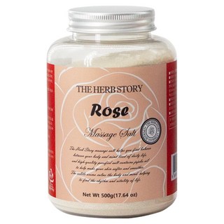 THE HERB STORY 沐浴按摩鹽 玫瑰入浴劑, 1個, 500g