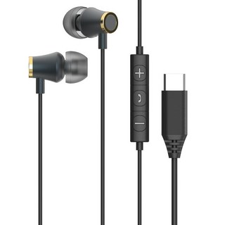 아이리버 C타입 노이즈캔슬링 알루미늄 유선 이어폰, ICP-G509, 블랙