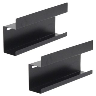 螢幕電源線收納盒 免打孔電視VESA孔固定架 雙層, 黑色, 2個