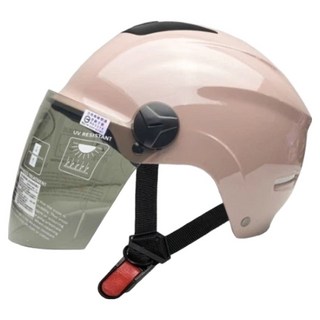 EVO 半罩式雪帽款安全帽 附長鏡片, 法國粉