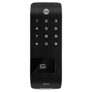 Yale 耶魯 卡片密碼二合一電子輔助鎖 黑色, 客戶直接安裝, YDR353A