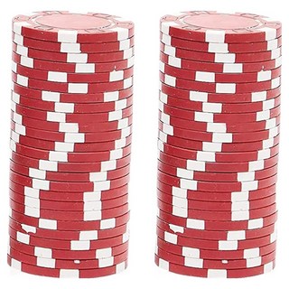 Dasadotcom 散裝彩色籌碼, 50個, 紅色