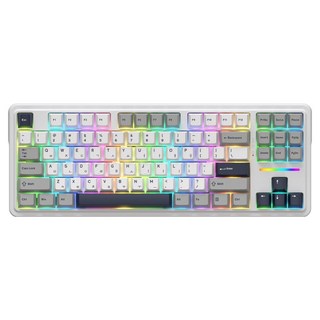 앱코 3모드 OTEMU 특주축 기계식 유무선 텐키리스 키보드 멜론축, 그레이, AK87, 제조사축