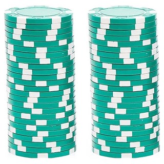 YoungReiens Dasadotcom 散裝彩色籌碼, 50個, 綠色