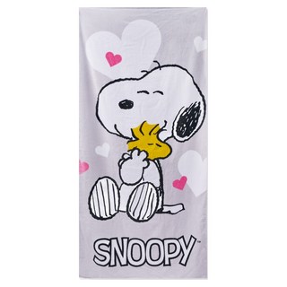 ONEDER 旺達棉品 大浴巾, 史努比 灰色, 1條