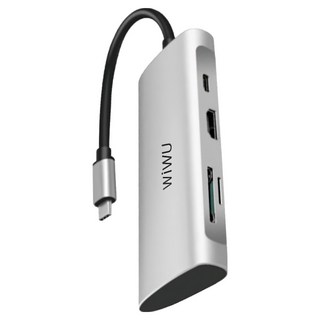 Wiwu Alpha系列 USB-C HUB 七合一多功能集線器 A731HC, 1個, 銀色