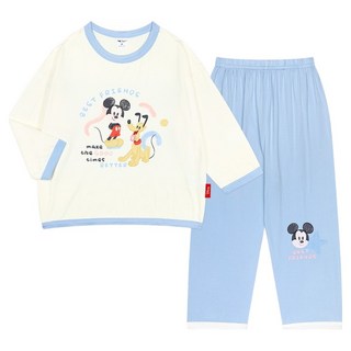 mollimelli friends 兒童迪士尼米奇Best蜜桃絨保暖家居服上下套裝