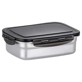 小麥購物 304不銹鋼保險盒 長方形 L1281 1.8L, 容器 + 蓋子, 1個