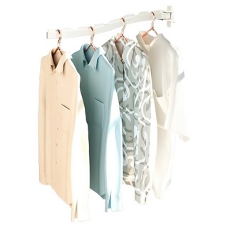 小麥購物 陽台摺疊伸縮晾衣架 L1263, 奶白色