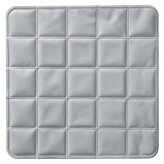 YUNMI 方格雙面凝膠冰墊/涼感沙發坐墊/寵物涼墊/汽車椅墊/辦公椅墊/筆電散熱墊, 灰色, 1個