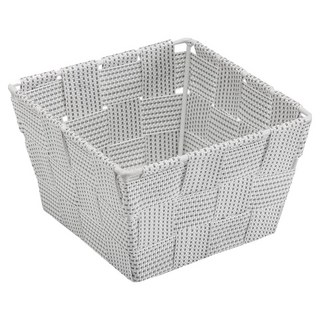 VERSA 方形編織收納籃, 1個, 白灰點