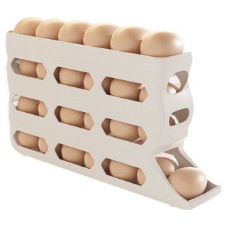 小麥購物 滑梯雞蛋收納盒 L1270 白色, 1個, 1個裝