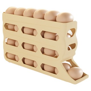 小麥購物 滑梯雞蛋收納盒 L1270 米白色, 1個, 1個裝