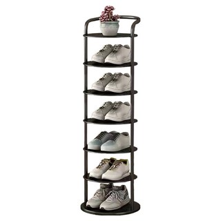 小麥購物 簡約鐵藝收納鞋櫃 L1447, 黑色, 1個