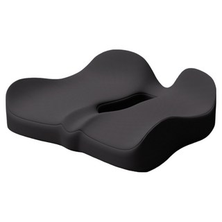 YUNMI 記憶棉慢回彈坐墊/中空設計減壓坐墊, 純黑色