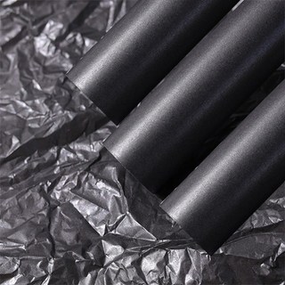 Eumes 花店材料 珍珠光澤色紙 花束包裝紙 70 x 50 cm 20入, 珍珠黑, 3個