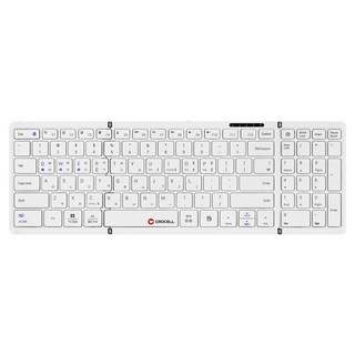 크로셀 저소음 블루투스 접이식 애플 아이패드 휴대폰 무선 키보드, 화이트, C-Flip PURE, 제조사축