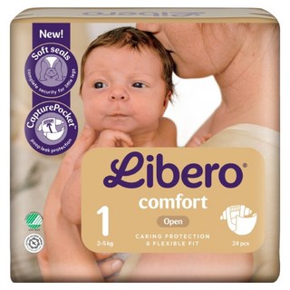 Libero 麗貝樂 Comfort 黏貼型尿布 2~5kg, 第1階段, 24片