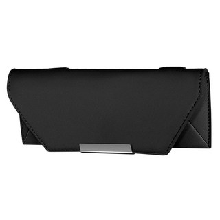 bebehome 車用遮陽板皮革磁吸眼鏡收納盒, 1個, 黑色