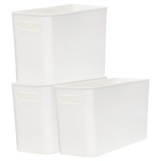 데일리블룸 오픈 펜트리 수납함 바스켓 정리 슬림, 화이트, 3개