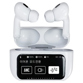 바우아토 노이즈 캔슬링 터치 디스플레이 5.4 커널형 블루투스 이어폰, BAUATO ANC-03, 화이트