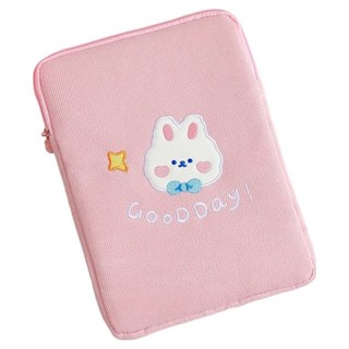 Herbzen 防刮可愛平板筆電包, 1個, 粉紅兔子