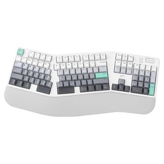 지클릭커 오피스프로 인체공학 스탠다드 블루투스 풀윤활 무소음 보글보글 무선 기계식 키보드 37g, 네온 화이트, EK600, 제조사축