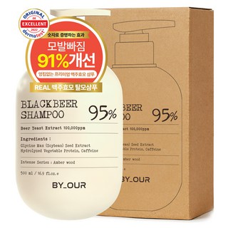 바이아우어 블랙 비어 이스트 샴푸 앰버우드향, 500ml, 1개