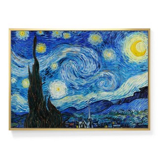 菠蘿選畫所 梵谷 星夜 掛畫 AVAR3413G, 金色