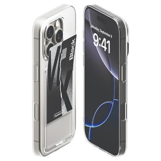 프레임바이 프레임 변색에 강한 에어 PC 소재 일반 카드 1장 수납 휴대폰 케이스