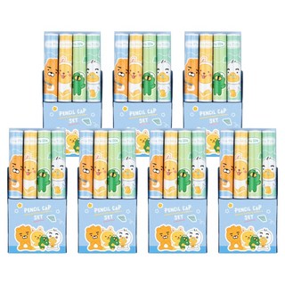 KAKAO FRIENDS Little Friends 可愛鉛筆帽4件組, 7套, 藍色