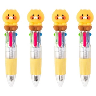 KAKAO FRIENDS 迷你公仔4色原子筆 0.7mm, 春植, 4個