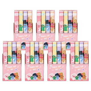 KAKAO FRIENDS Little Friends 可愛鉛筆帽4件組, 7套, 粉紅色