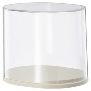 FAmILyLIFE 生活 橢圓形透明展示盒 A-474 迷你基本款, 透明色, 1個