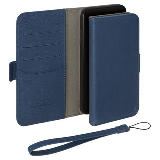 어썸디자인 사피아노 수제 가죽 오블리크 지갑 휴대폰 케이스 + 핸드 스트랩 세트