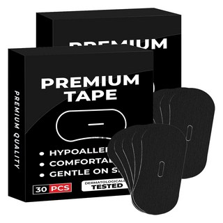 Newtopia 止鼾睡眠口貼 黑色有孔 30入, 2個